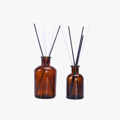 Wholesale width mouth 150ml amber glass diffuser bottle