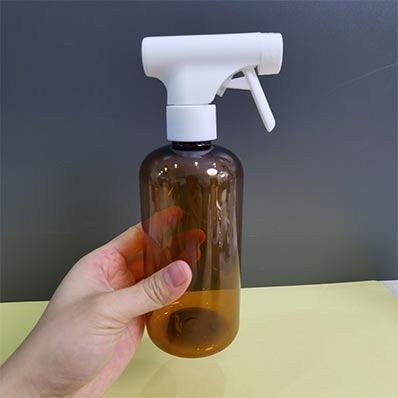 Durable cheap 16oz amber plastic spray bottles with trigger sprayer