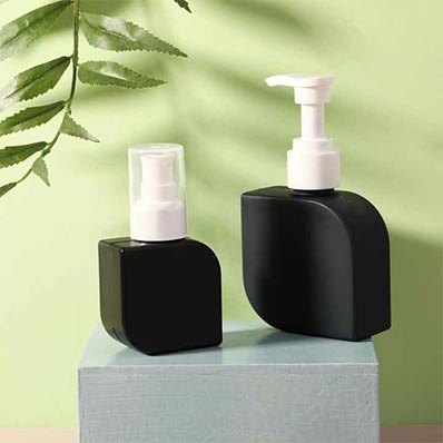 New design small 250ml black plastic pump bottles for shower bulk