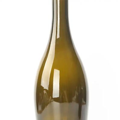 Antique Green empty 750ml glass burgundy wine bottle with cork