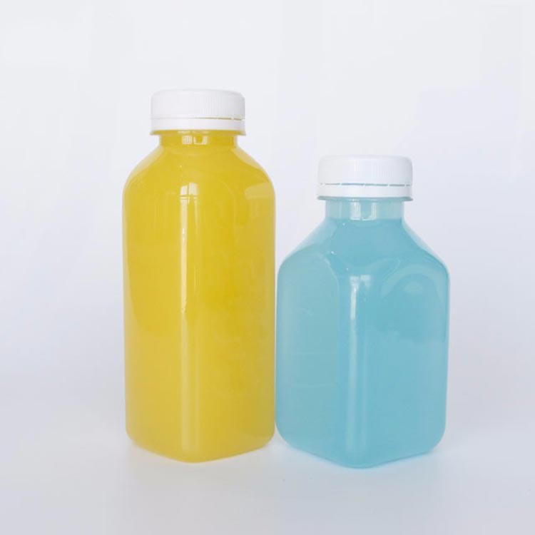 Custom printing clear 16oz plastic juice bottles with caps wholesale