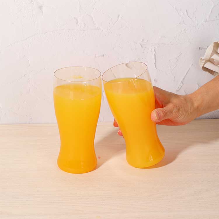 Reusable clear plastic juice glasses BPA free tumblers with factory price