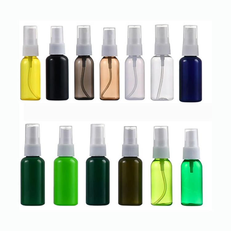 Custom colored small 30ml plastic bottle with mist sprayer