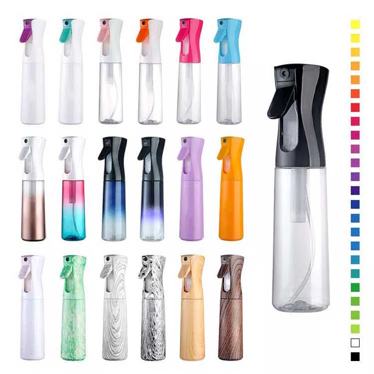 Best price refillable 500ml clear/frosted plastic continuous spray bottle for water and oil