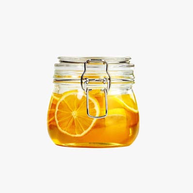Wholesale wide mouth 500ml glass airtight storage jars with clamp top lids