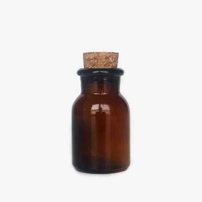 Wide mouth small 1oz amber glass apothecary jars with lids