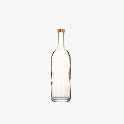 Empty home brewing wine glass bottle with cork for sparkling wine, juice, kombucha, beverages