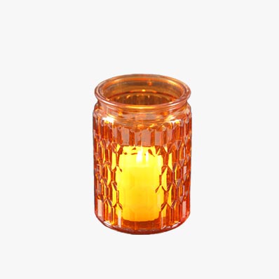 Custom color 16oz glass candle tumbler with lid
