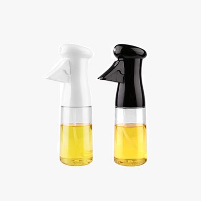 Refillable food grade clear 200ml fine mist continuous oil spray bottle for cooking
