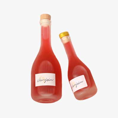 Long neck frosted 250ml glass cork wine bottles from bottles manufacturer