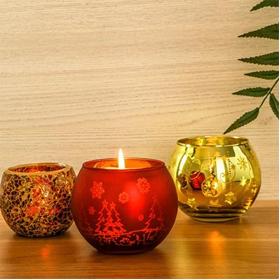 China supplier 380ml round glass frosted candle jar bulk