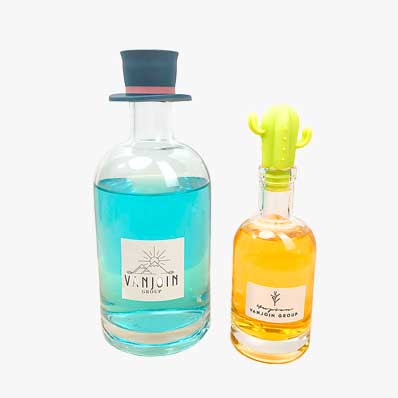 Best price 750ml glass fruit juice bottles with decorative stopper from china supplier
