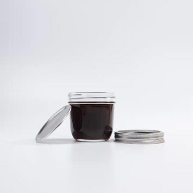 Airtight clear small 4oz glass jam & jelly jars with lids for food storage