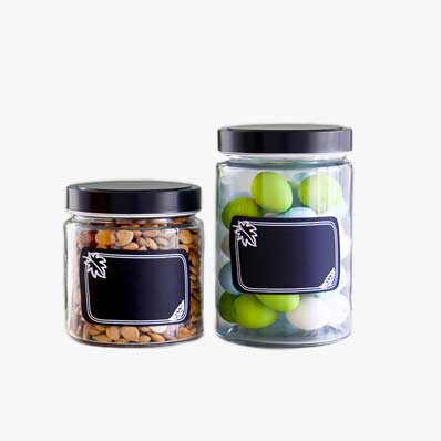 500ml round glass jars wholesale with metal screw lids for cookie/candy/candle