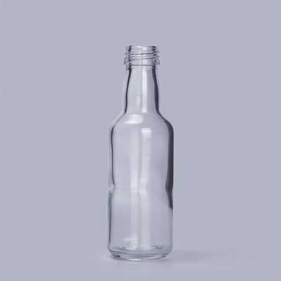 Bulk sale clear small 50ml glass liquor sample bottles with aluminum caps