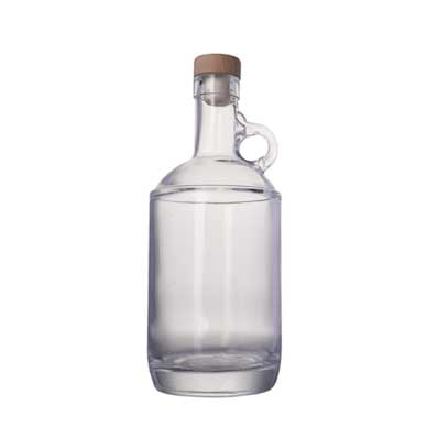 Custom label 750ml glass moonshine bottles with cork for gin vodka rum whiskey