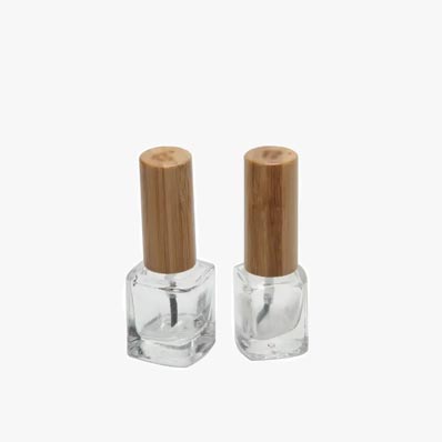 Custom empty 3ml 5ml 8ml 15ml flint square glass nail polish bottles with brush bulk