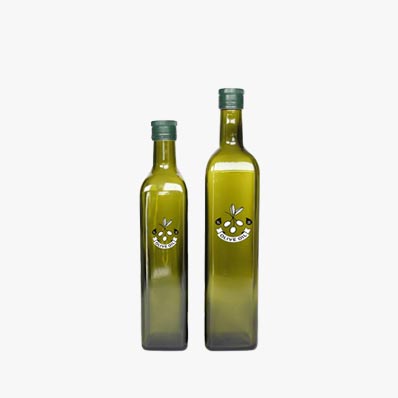Free sample 500ml empty square glass olive oil bottle for kitchen