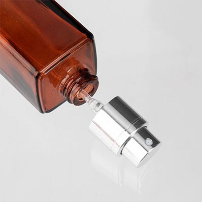 Unique design colored small 30ml square glass perfume atomizer bottle