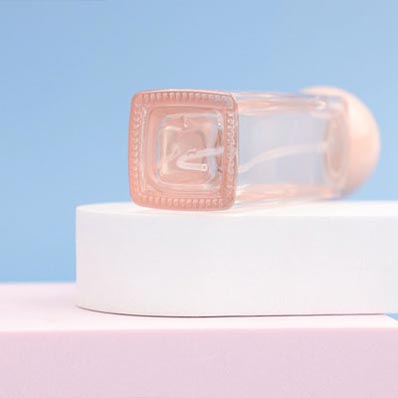Unique design colored small 30ml square glass perfume atomizer bottle