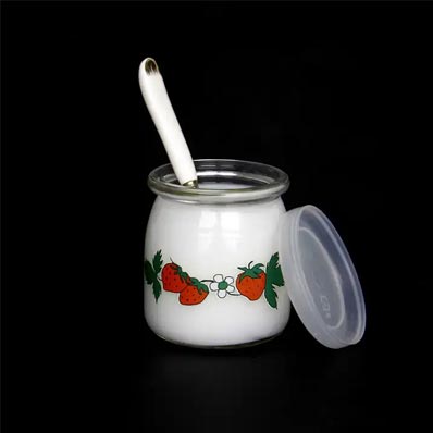 Wholesale clear small 100ml/150ml/200ml glass pudding jars with lids for Yogurt mixing