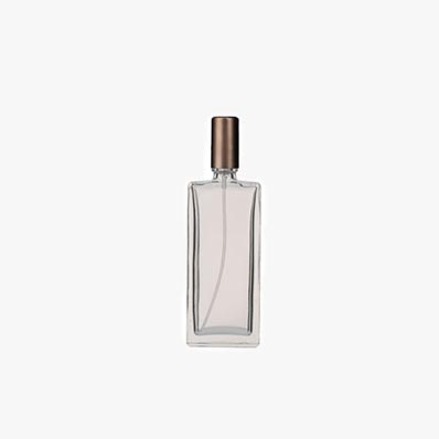 Custom refillable crystal 50ml glass rectangular perfume bottle for fragrances