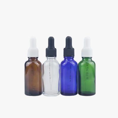 Amber/blue/clear 30ml 60ml glass tincture bottles with dropper