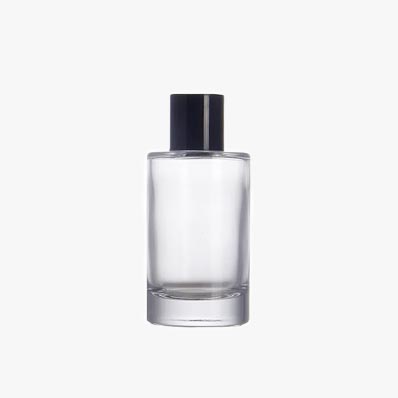 Portable clear 50ml cylinder glass toner spray bottle for face