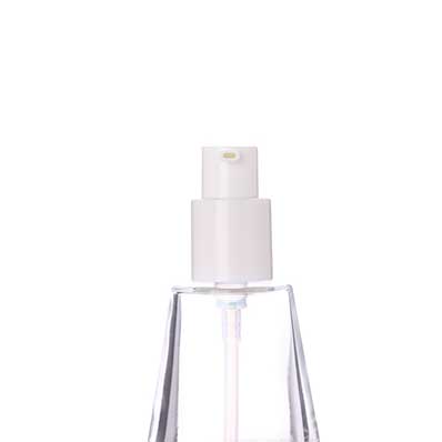 High end clear refillable 30ml glass travel shampoo bottles for cosmetic containers