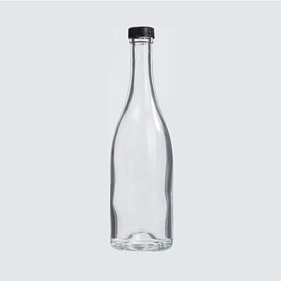 Wholesale empty 750ml clear glass whiskey bottles with caps 
