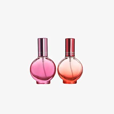 Hot selling colored small refiill 15ml gradient ramp glass perfume bottle