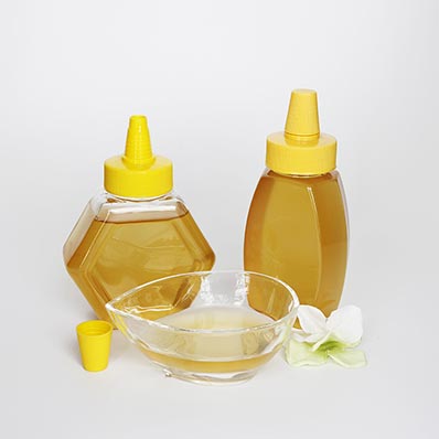 High quality 6oz squeezable hexagon plastic honey bottles with caps