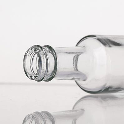 Leak proof 50ml flint glass mini liquor bottles with aluminum caps