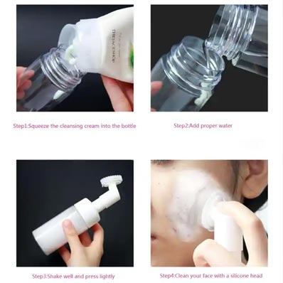 Travel size custom label 150ml foam mousse bottle with pump for DIY facial cleaner