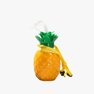 New style PET 500ml plastic pineapple juice bottle with straw for party