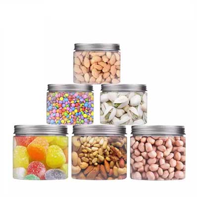 Food grade clear round 100ml/120ml/250ml/500ml plastic pla jars with lids