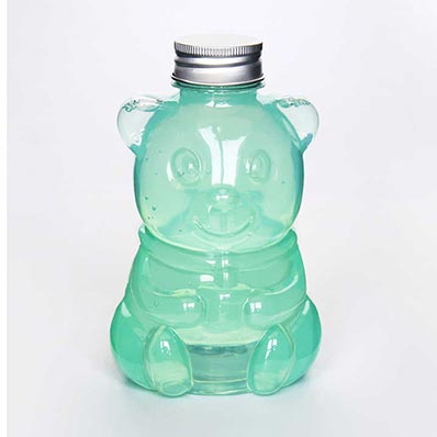 New arrival cartoon shape clear 500ml plastic bear bottle for juice
