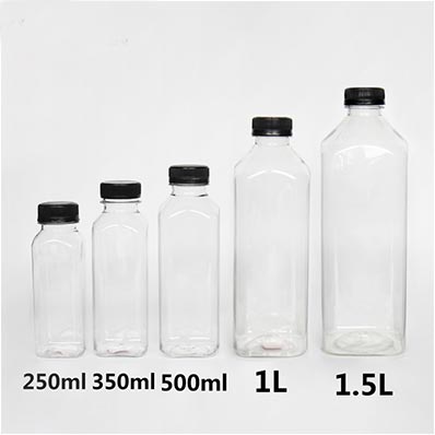 Wholesale 1L pet plastic beverage bottles with screw caps
