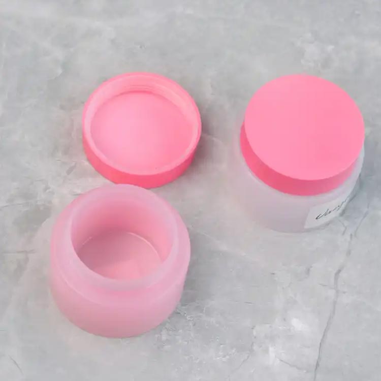 Luxury empty frosted 4oz plastic body scrub jars with screw lids wholesale