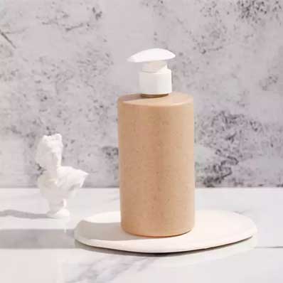 Biodegradable refillable square shoulder 250ml plastic body wash bottles with pump