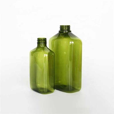 Custom color 500ml oblong plastic bottle with pump dispenser for shampoo/gel