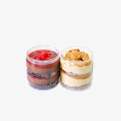Wholesale clear wide mouth round 8oz plastic cake jars with lids