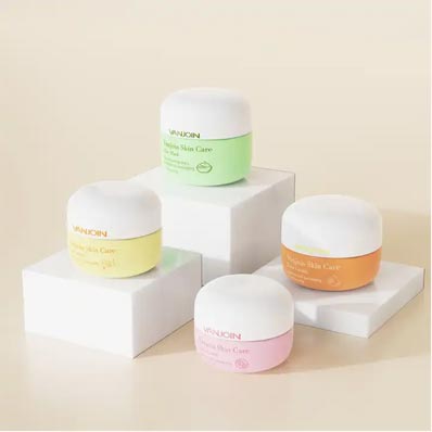 Hot selling custom 60ml plastic cosmetic packaging jars with lids bulk for travel
