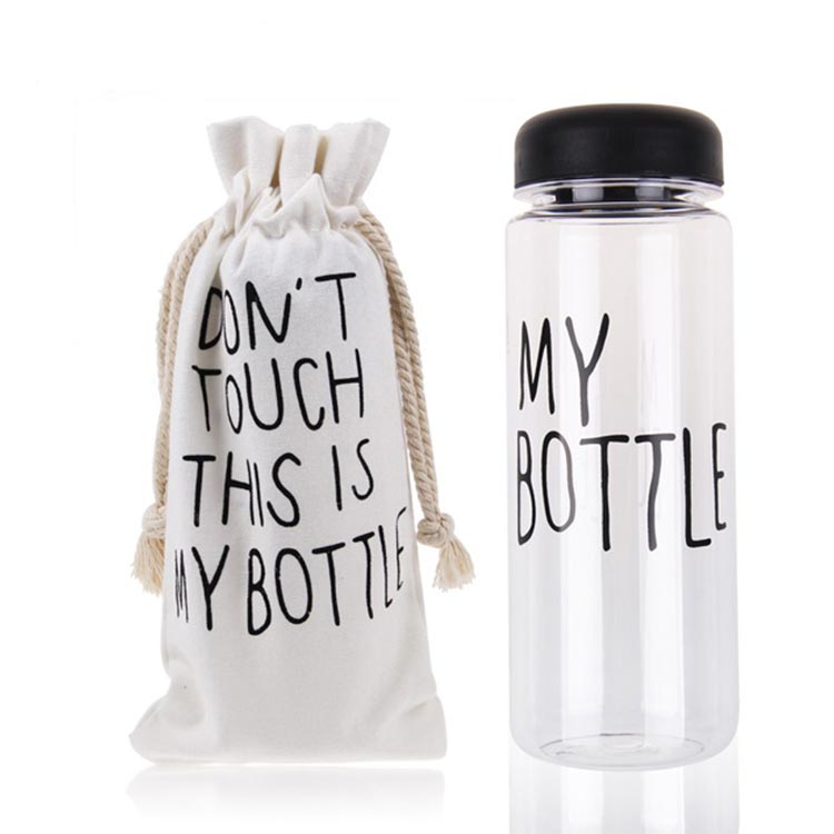 Wholesale custom printing clear plastic drinking bottles with lids bulk
