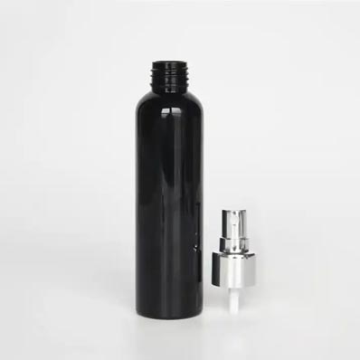 Ultra fine refill 200ml black cosmo plastic face mist spray bottles with adjustable nozzle