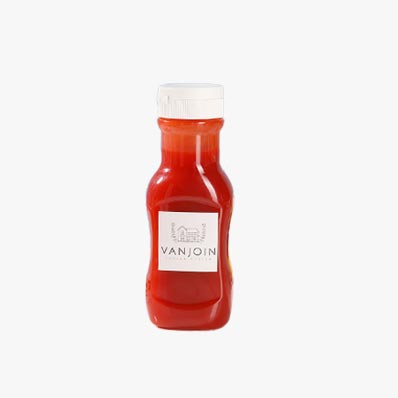 Bulk sale clear 380ml plastic ketchup squeeze bottle with flip top cap