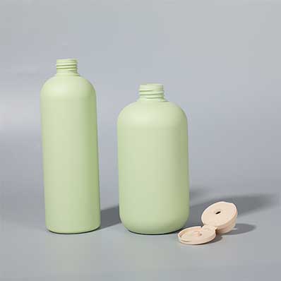 Personal care boston round 8oz 16oz plastic lotion bottles with flip top caps