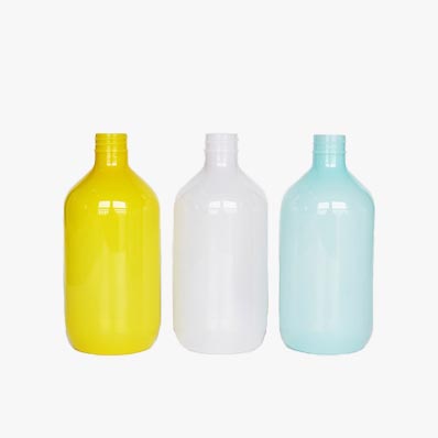 Custom color boston round 500ml plastic lotion bottles wholesale