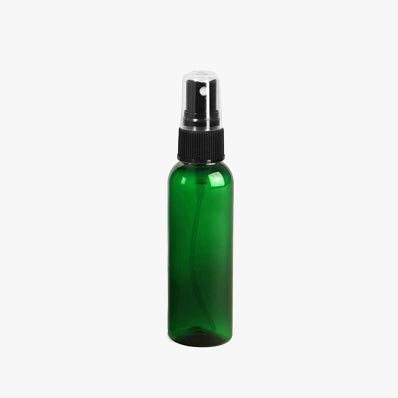 Refillable green 60ml plastic mist spray bottle for skincare 