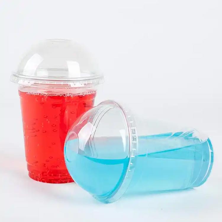 Wholesale fancy round disposable 16oz plastic party cups with lids